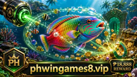 PHWIN fishing scene with a bright target moving through a crowded blue underwater lane