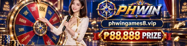 PHWIN Live Casino category banner with an illuminated table-room atmosphere